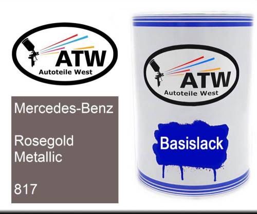 Mercedes-Benz, Rosegold Metallic, 817: 500ml Lackdose, von ATW Autoteile West.